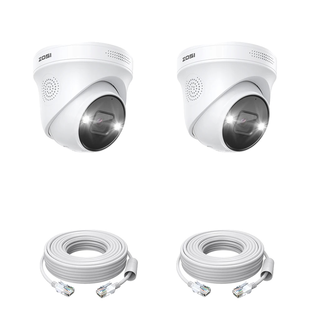 Überwachungskamera, 8 Mp Auflösung, Farbnachtsicht, 8 Mp 2er-pack