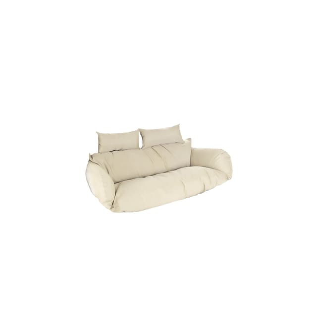 Home Deluxe Polyrattan Hängesessel Kissen Twin - Creme 105 X 41 X 45 Cm Inklusive Sitz-, Und Rückenkissen, Uv-beständig Hängestul, Hängesitz Poly Rattan Hängesessel Hängekorb