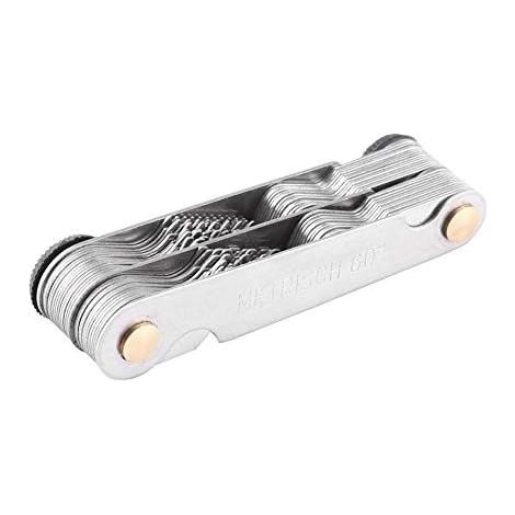 Jauge De Mesure De Filetage, 52 Pièces En Acier Inoxydable Jauge De Prise De Filetage 60 Et 55 Degrés Outil De Mesure De Pas De Vis (métrique Et Imper)(52pc)