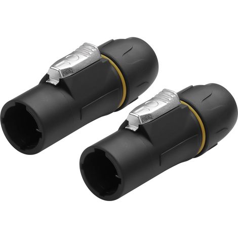 2 Pack 3 Pin 20a Powercon Connector 3 Pin Waterproof Locking Powercon Connector Pour Écrans Led, Feux De Lumière, Systèmes Audio, Etc (prise Femelle)
