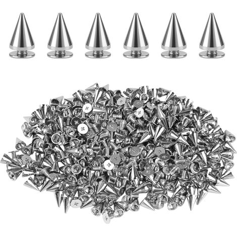 200 Pièces Rivets Punks Coniques Avec Vis 7x10mm Argentés Pour Vêtements, Chaussures, Sacs Et Cuir (rivets Pour Cuir, Rivet Pour Cuir, Rivet Cuir, Rivet Couture, Accessoires Diy & Bijoux Custom