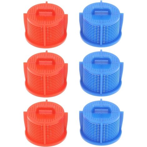 Lot De 6 Filtres De Soupape D'Admission De Machine À Laver, Filtre À Mailles De Tuyau D'Admission Universel Rouge Et Bleu, Ensemble De Filtres D'Admission De 2 Cm Pour Accessoires D'Extension