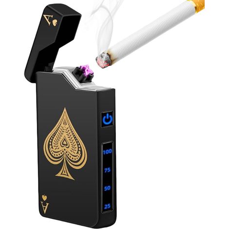 Briquet À Arc Électronique Usb : Étanche Et Coupe-vent, Rechargeable Avec Type-c, Noir