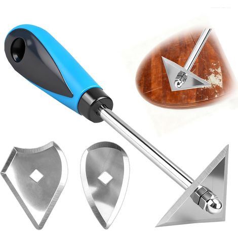8 Pouces Kit De Nettoyage Avec Embouts Interchangeables (triangle + Combiné + Cœur), Set Multi-formes Pour Bois, Peinture Et Résidus, Outil De Préparation De Surface Pour Rénovation Et Diy
