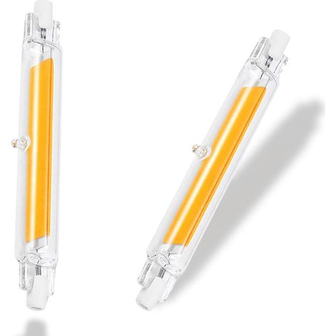 Ampoules R7s Led 118mm,dimmable,20w Équivalent À Ampoule Halogène 118mm 200w, Sans Scintillement,blanc Chaud 3000k 2000lm,ac 220-240v,éclairage À Faisceau 360°, Lot De 2 [classe Énergétique E]