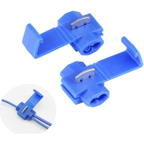 60 Pièces Quick Connecteurs, Verrouillage Connecteurs, Connecteur Dérivation Rapide (bleu)