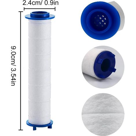 6 Pièces 9 X 2cm Douchtte Filtre Remplaçable, Filtre Douchette ​pour Pommeau De Douche De Amovible, L'Osmose Inverse, Chlore Et Le Fluorure Et La Filtration Des Particules (9 X 2cm)