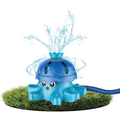60213 Arroseur D'Eau Poulpe - Pour Enfants À Partir De 3 Ans - Avec Raccord De Tuyau D'Arrosage - Bleu - 15,5 X 14 X 11 Cm