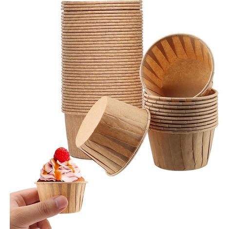 50 Pièces Tasse En Papier Cupcake, Moules À Gâteaux En Papier, Caissettes À Gâteau, Caissette Cupcake, Pour Fête, Anniversaire, Mariage, Halloween, Noël (kaki)
