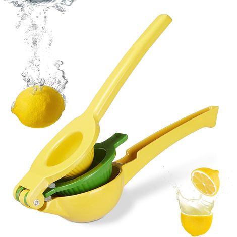 Presse Citron Manuel, Presse Agrumes 2 En 1 Pour Citron Et Citron Vert, Bar Hxlxp: 5,5 X 7,5 X 22 Cm, Jaune