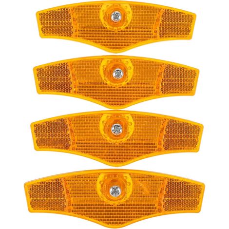 Réflecteur De Rayon De Vélo 4pcs En Pc Jaune, Équipement Vélos Et Accessoires, Pour Roues, Visibilité Renforcée, Cyclisme De Nuit