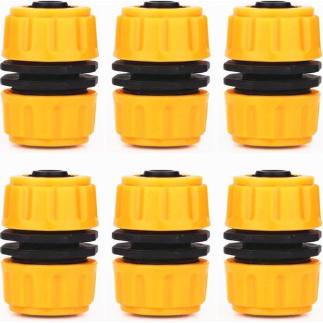 6 Pièces Hose Repair Connector , Connecteur À Extension Rapide Pour Tuyau De Jardin 1/2" 13mm