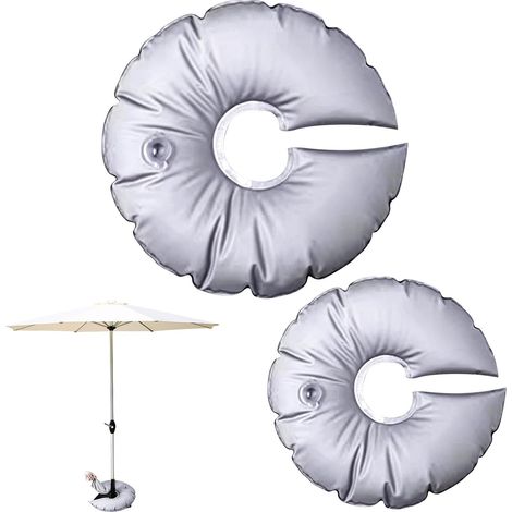 2 Poids Pour Pieds De Parasol, Sacs De Lestage De 38 Cm/50 Cm, Remplissables De Sable Ou D'Eau, Pour Parasols, Balcon, Plage, Terrasse