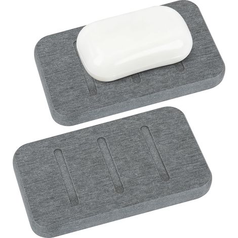 Lot De 2 Porte-savon En Diatomite, Économiseur De Savon À Séchage Rapide, Support De Barre De Savon Pour Bain