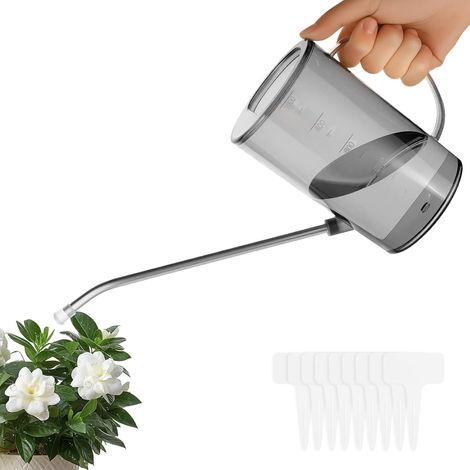 Arrosoir, 35oz 1l Petit Arrosoir À Long Bec En Acier Inoxydable, Arrosoirs Pour Plantes D'Intérieur Et Extérieur Pour Plantes Succulentes Fleurs (gris)