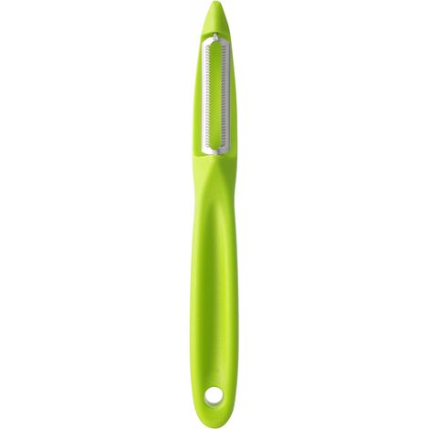 Éplucheur Universel À Lame Pendulaire, Lame Dentelée: 50mm, Pour Fruits Et Légumes, Tranchant Denté, Double Tranchant, Éplucheur De Cuisine, De Patates, 175x(h)22mm, Inox, Polypropylène, Vert