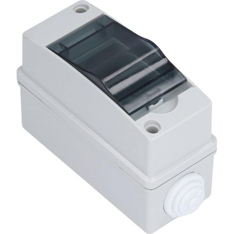 2 Voies Boîte De Protection De Distribution, 125 X 90 X 55mm Ip66 Couvercle Transparent Etanche 2 Boîtes Jonction Distribution Extérieure À Rail Din Pour Disjoncteur Mural Extérieur Intérieur