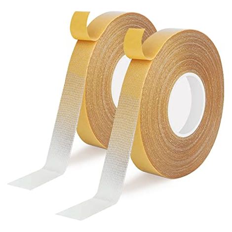 2 Rolls Ruban Adhésif Double Face Robuste, 15mm X 20m Double Face Extra Fort Transparent Ruban Adhésif Puissant Ruban Multifonctionnel Sans Traces Pour Les Tapis, Les Sols, Les Murs (2 Rolls)