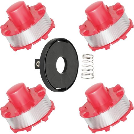 Forever Speed 4 Bobine De Fil Debroussailleuse 2mm, 8m,bobine De Fil De Rechange,compatible Avec Einhell,modèle De Bobine Wa0010/wa6531(4 Bobines De Fil,1 Couvercle,1 Couvercle)