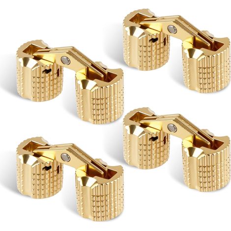 4 Pièces Charnière Invisible Laiton Tonneau 8 Mm, Charnière Invisible Cylindrique Ouverture À 180° Angle Pour Bricolage Porte En Bois Boîtes Badeaux Boîte À Bijoux
