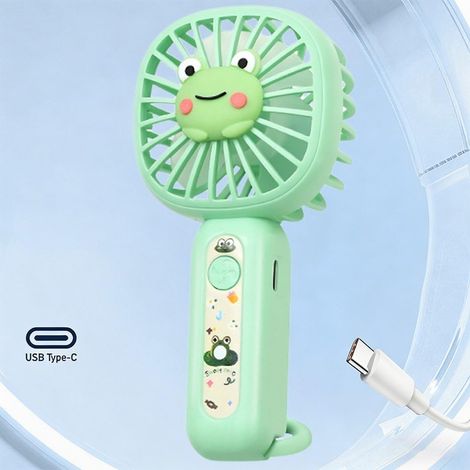Mini Ventilateur Portable Mignon, Motif Animaux, Rechargeable Par Usb, Léger Idéal Pour Rafraîchir Soi-même, En Intérieur En Extérieur Ou En