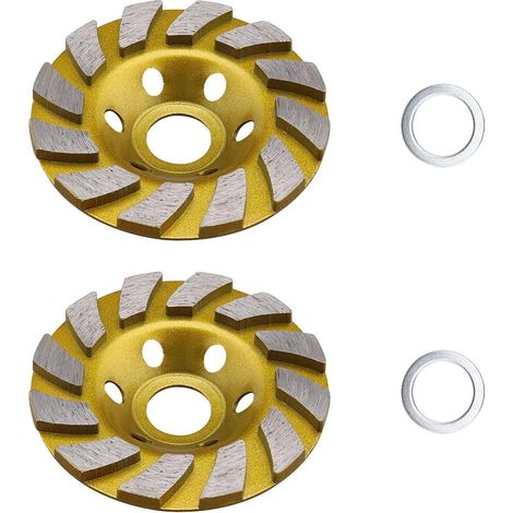 2pcs Disque De Meulage Diamanté 4 Pouces Meule À Meuler Le Béton Meule Diamantée Meule Outils De Meulage Pour Maçonnerie En Béton Granit Marbre Pierre