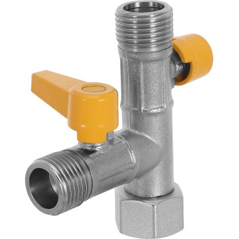 Vanne De Dérivation Laiton G1/2 T À 3 Voies, Contrôle De L'Eau Et Distribution Flexible, Pour Remplacement De Valve