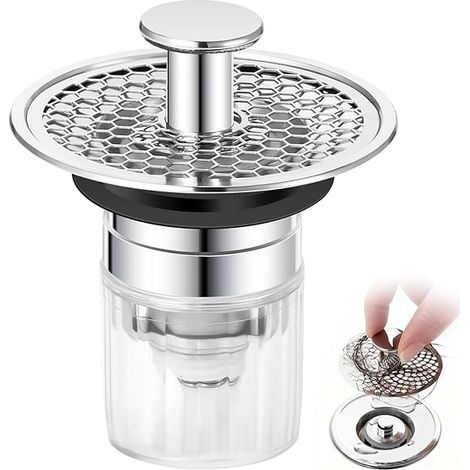 Blendura Bonde De Lavabo, Bouchon Lavabo Salle De Bain 32-42mm, Universel Pop-up Bouchon De Lavabo Bouchon Evier Cuisine Salle De Bain, Bonde Lavabo Avec Filtre Anti-clogging Et Anti-odeur