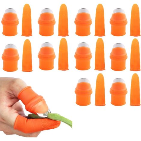 Lot De 10 Couteaux De Pouce En Silicone, Séparateurs De Jardin, Outils De Récolte De Doigts, Cueilleurs De Plantes Pour Couper Les Plantes, Les Fruits, Les Légumes, La Récolte De Cuisine (5 Cm)