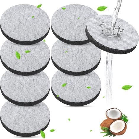 Lot De 8 Disque Filtrant À Eau Recharge Pour Bouteilles Compatible Avec Brita Fill & Go - Réduit Les Pfas, Chlore, Microparticules, D'Autres Substances Altérant Le Goût Dans L'Eau Potable
