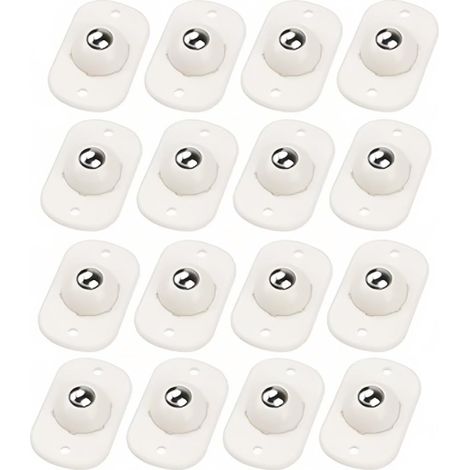 16 Pièces Mini-roues Pivotantes Auto-adhésives, Roulettes Pivotantes Auto-adhésives 360 Degrés, Petite Roulette,roulettes À Billes, Pour Poubelles, Boîtes De Rangement, Petits Meubles