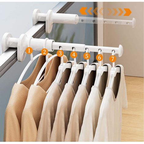 Séchoir À Linge Mural Extensible - Amovible, Réutilisable, Sans Perçage - Etendoir Mural- Peu Encombrant Pour Les Voyages, Le Dortoir, La Chambre D'Étudiant
