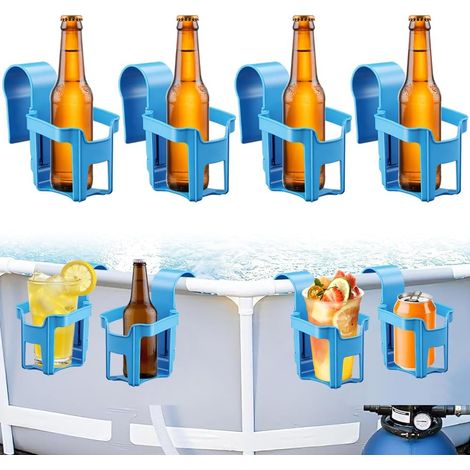 Lot De 4 Porte-gobelets De Piscine, Porte-gobelets Pour Piscines, Porte-gobelets À Eau Suspendus Pour Piscines, Accessoires Pour Piscine Hors-sol