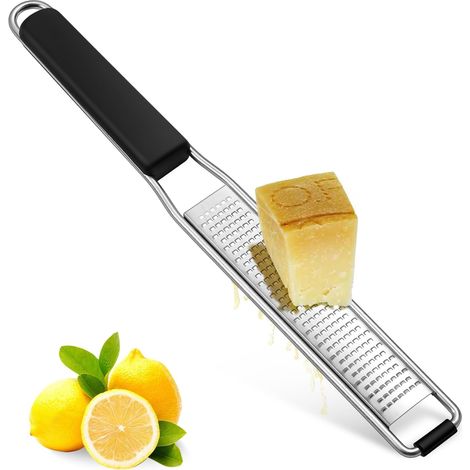 Râpe À Fromage Manuelle, Zesteur Pour Agrumes Parmesan Gingembre Chocolat Noix De Muscade Citron, Lame Tranchante En Acier Inoxydable, Avec Couvercle De Protection Et Brosse De Nettoyage