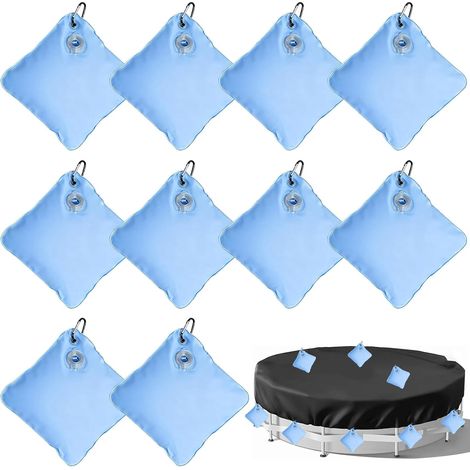 Sacs D'Eau Lourds Pour Couverture De Piscine,10 Pièces Poids Pour Abris De Piscine Enterrés,sac Lestage Eau Bache Piscine,accessoires Pour Couverture De Piscine,pour Bâches De Piscine