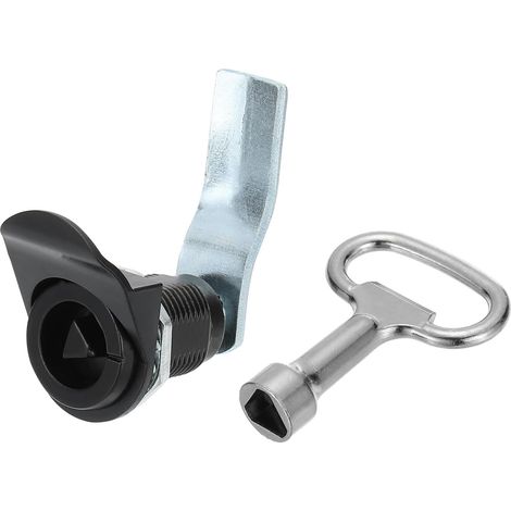 Triangle Cam Serrure, Tubulaire Armoire Tiroir Serrure 1-1/4" Cylindre Longueur Convient À Jusqu'à À 1-1/16" Panneau Épais Petites Clés Pour Électrique Armoire E Et Compteur Gaz