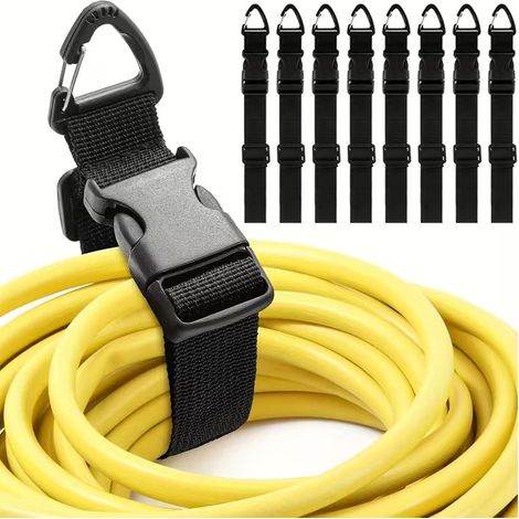 Sangles D'Organisation Réglables En Nylon Résistant Avec Boucle Triangulaire, Pour Câbles, Cordes Et Tuyaux, Capacité 22 Kg, Lot De 8 Marque : Geeyooue