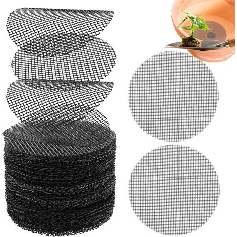 Tampons En Maille Pour Pot De Fleur, 100 Pièces, 10cm, Ronds Grille De Drainage Bonsai, Grille Plastique, Pour Coupe Bonsai, Pour Pot De Fleurs Ou Jardinière