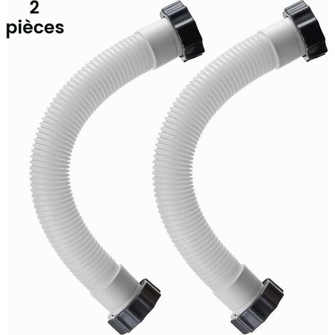 Lot De 2 Tuyaux De Rechange Pour Pompe De Filtre De Piscine De 38 Mm, Accessoire De Tuyau D'Interconnexion Pour Pompe À Filtre Pour Intex