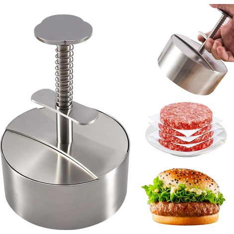 Presse À Burger En Acier Inoxydable 304, Presse À Galettes De Hamburger Réglable Avec 150 Feuilles De Papier À Burger,