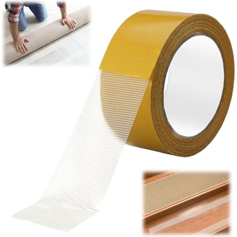 Ruban Adhésif Double Face Tapis,20m X 50mm Adhesif Double Face Extra Fort,haute Adhérence,sans Résidus,ruban Adhésif Double Face,double Face Pour La Pose De Moquette,revêtement De Sol,revêtement Pvc