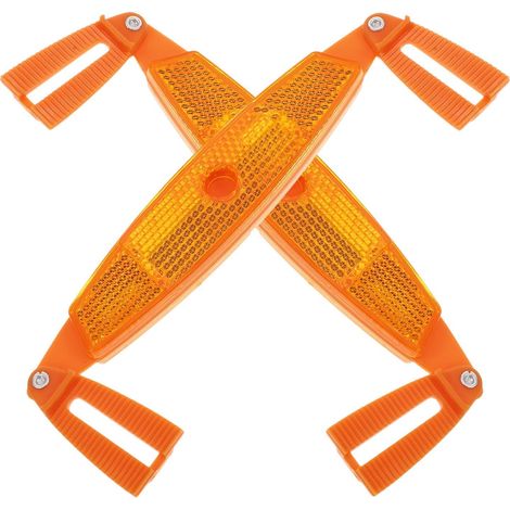Réflecteurs Améliore La Visibilité Orange De Rayons De Vélo En Plastique Et Résiste Aux Intempéries Pour Roues Pratique Du Vélo De Nuit