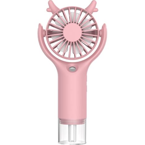 Pulvérisation Portatif,mini Ventilateur Portatif Rechargeable Par Usb - Refroidisseur D'Air De Poche À Main (rose)