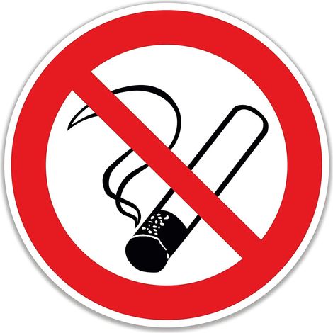 15 Pièces Autocollants Non-fumeurs Ø 7cm Ronds Avec Panneaux D'Avertissement De Protection Uv Pour Les Zones Extérieures Et Intérieures Interdiction De Fumer Cigarettes Non Autorisées