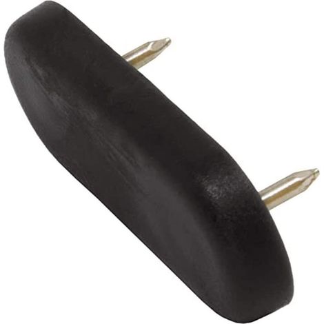 32 X Patins Glisseurs En Plastique Avec Clou / Noirs / 18x44 Mm / Rectangulaire / Pieds Glisseurs En Plastique À Clou Pour Meubles, De Qualité Optimale