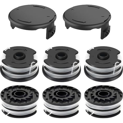 Bobine De Fil Convient Pour Parkside Tlp-01,rechange Coupe Bordure Pour Parkside Prta 20-li C3, A1, B1, B2, Prt 550 A1, A2, A3, A5, B6, Prt 300 A1,couvercle Tlp-01-1(6 Bobine+2 Couvercle)