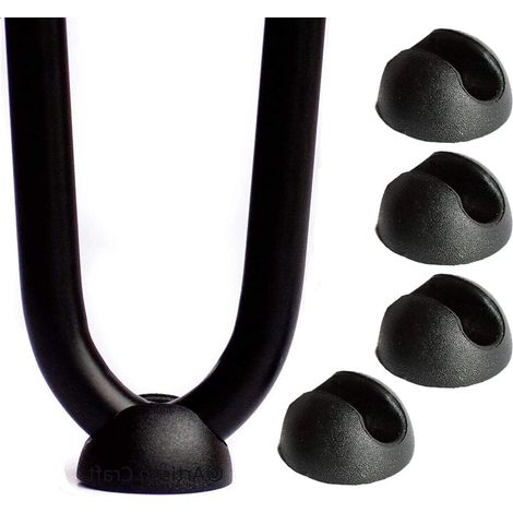 Lot De 4 Pieds De Protection Pour Pieds En Épingle À Cheveux En Silicone Pour Chaise Ou Meubles - Noir