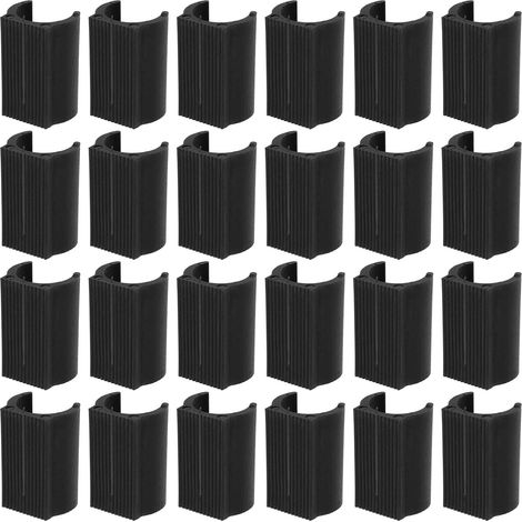 Lot De 25 Protège-pieds En Plastique Forme U Pour Tube 22 Mm, Patins Antidérapants Pour Pieds De Chaise Et Meubles, Housses Adaptées Aux Sols Parquet, Carrelage Et Stratifié,