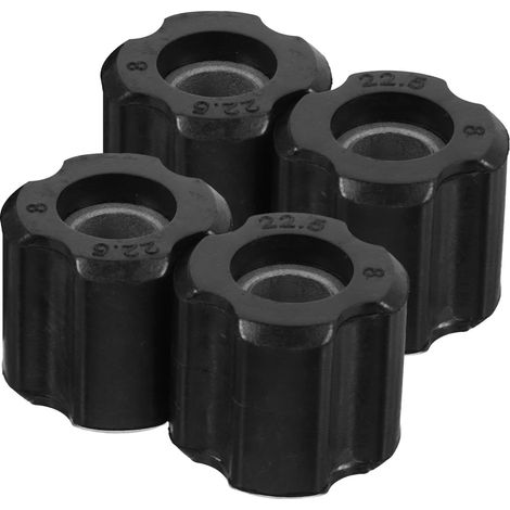 Kit De Bague Rotative Pour Tondeuse À Gazon Et Débroussailleuse, 4 Pièces En Pe Noir, Adapté Aux Tubes Aluminium 26 Mm Et 28 Mm, Installation Facile