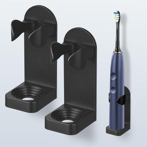 Support Mural Brosse A Dent Electrique,2pcs Porte Brosse À Dents Electrique Lot,installation Sans Perçage,adhésif Puissant,convient À La Plupart Des Modèles